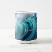 Mug Vague dorée de l'océan turquoise (Centre)