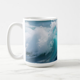 Mug Vague dorée de l'océan turquoise