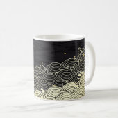 Mug Vague dorée, texture papier. (Devant droit)