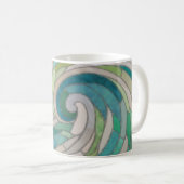 Mug Vague et lune de mosaïque (Devant droit)