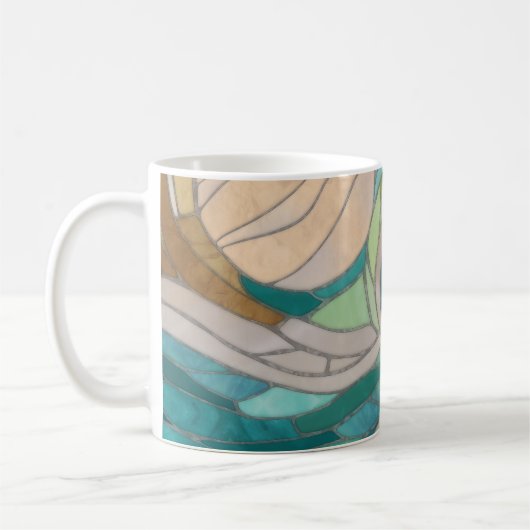 Mug Vague et lune de mosaïque (Gauche)