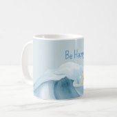 Mug Vague océanique poisson heureux (Devant gauche)
