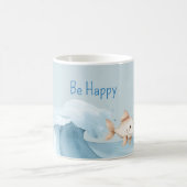 Mug Vague océanique poisson heureux (Centre)