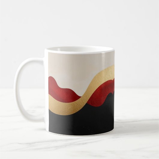 Mug Vague Or Moderne Or Noir Et Or (Gauche)