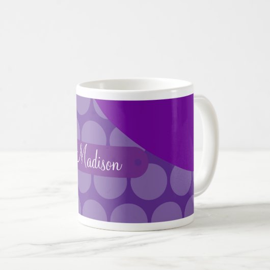 Mug Vague pourpre nommée faite sur commande (Devant droit)