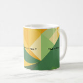 Mug Vague verte Abstrait personnalisable (Devant droit)
