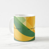 Mug Vague verte Abstrait personnalisable (Devant gauche)