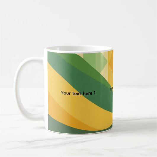 Mug Vague verte Abstrait personnalisable (Gauche)