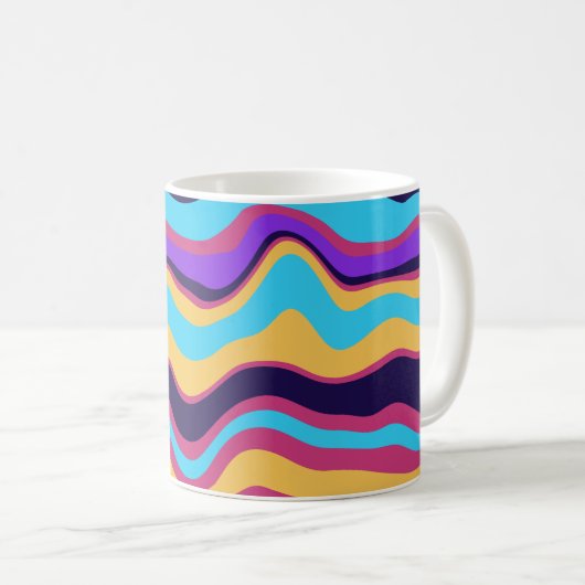 Mug Vagues Abstraites (Devant droit)