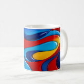 Mug Vagues Abstraites colorées (Devant droit)