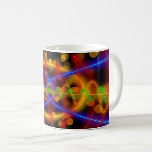 Mug Vagues Abstraites de fréquence d'énergie couleur (Devant droit)
