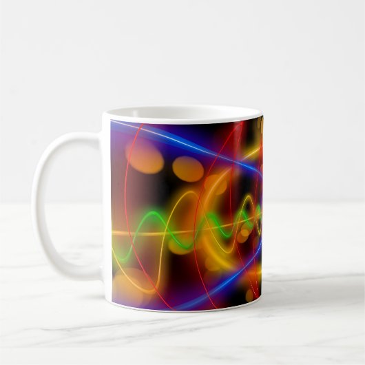 Mug Vagues Abstraites de fréquence d'énergie couleur (Gauche)
