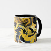Mug Vagues Abstraites Dorées (Devant droit)