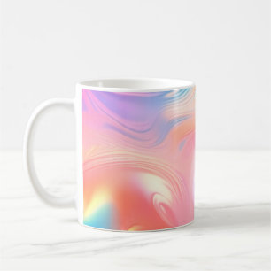 Mug Vagues abstraites roses bleues jaunes néon tendanc