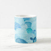 Mug Vagues, baleine, texture bleu enfantine (Centre)