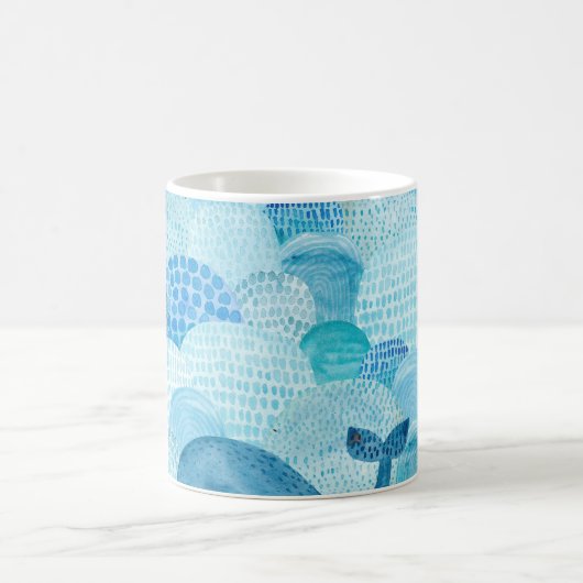 Mug Vagues, baleine, texture bleu enfantine (Centre)