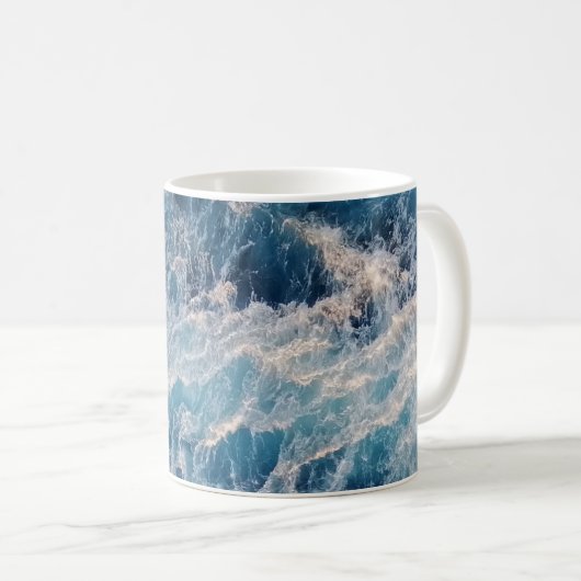Mug Vagues bleu océan (Devant droit)