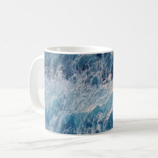 Mug Vagues bleu océan (Devant gauche)