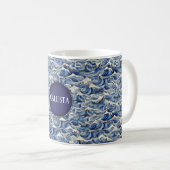 Mug Vagues Bleues (Devant droit)