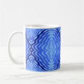 Mug Vagues bleues réfléchissantes Moderne Design abstr (Gauche)