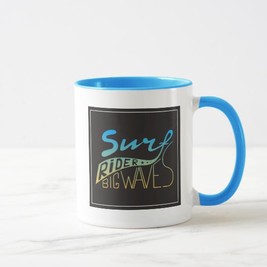 Mug Vagues de cavalier de surf grandes (Droite)