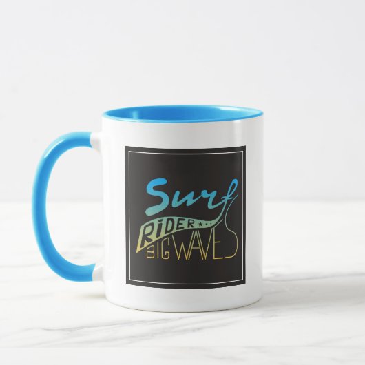 Mug Vagues de cavalier de surf grandes (Gauche)