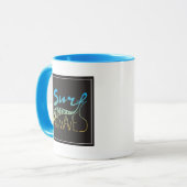Mug Vagues de cavalier de surf grandes (Devant gauche)