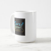Mug Vagues de cavalier de surf grandes (Devant gauche)