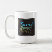 Mug Vagues de cavalier de surf grandes (Gauche)