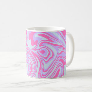 Mug Vagues de couleurs pastel en rose, lavande et bleu