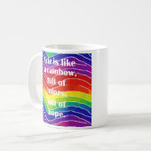 Mug Vagues de fierté Couleurs amicales (Devant gauche)
