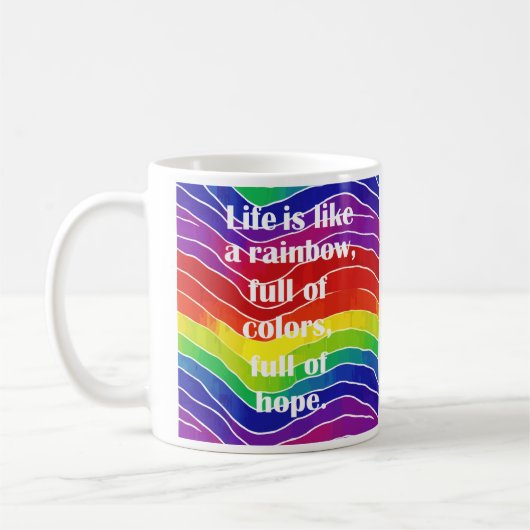 Mug Vagues de fierté Couleurs amicales (Gauche)