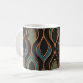 Mug Vagues de gravure : Bronze Texture de cuivre (Devant gauche)