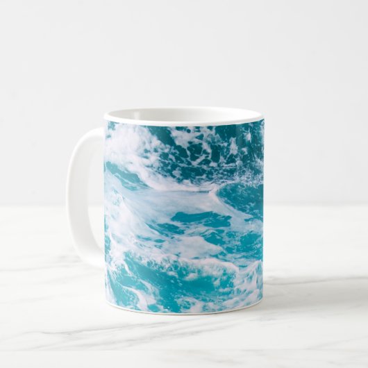 Mug Vagues de l'océan bleu (Devant gauche)