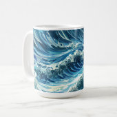 Mug Vagues de l'océan bleu (Devant gauche)