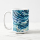 Mug Vagues de l'océan bleu (Gauche)