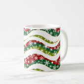 Mug Vagues de Noël et flocons de neige (Devant droit)