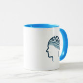 Mug Vagues de pensée (Devant droit)