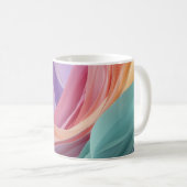 Mug Vagues de tissu pastel abstrait (Devant droit)