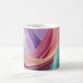 Mug Vagues de tissu pastel abstrait (Centre)