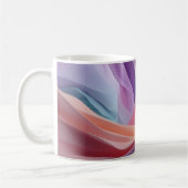 Mug Vagues de tissu pastel abstrait (Gauche)