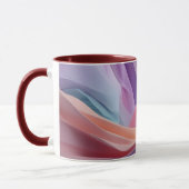 Mug Vagues de tissu pastel abstrait (Gauche)