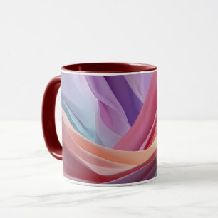 Mug Vagues de tissu pastel abstrait 