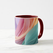 Mug Vagues de tissu pastel abstrait (Devant droit)