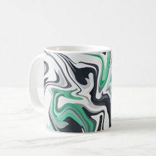 Mug Vagues d'émeraude dans l'art Abstrait des fluides