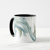 Mug Vagues d'Océan Abstrait moderne - Élégant Combo Na (Devant gauche)