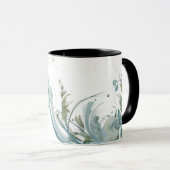 Mug Vagues d'Océan Abstrait moderne - Élégant Combo Na (Devant droit)