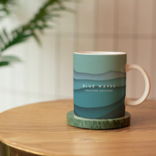 Mug Vagues d'océan bleu moderne
