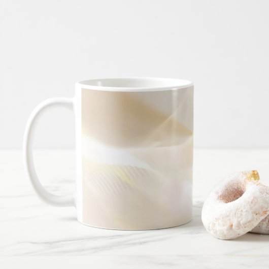 Mug Vagues d'or Abstraites sur blanc (Avec donut)