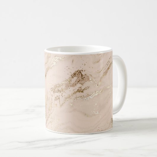 Mug Vagues d'or : Marbre Abstrait (Devant droit)